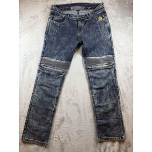 Trilobite Motorcycle Jeans Men's Slim Fit 36X32 Acid Wash Blue (37x33)
